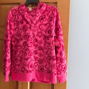 Girls plus fleece hooded jacket